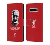 Head Case Designs Officially Licensed Liverpool Football Club No Second Red Bill Shankly Quotes Leather Wallet Case Compatible With Samsung Galaxy S10+ / S10 Plus