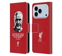 Head Case Designs Officially Licensed Liverpool Football Club No Second Red Bill Shankly Quotes Leather Wallet Case Compatible With Apple iPhone 17 Pro