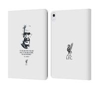 Head Case Designs Officially Licensed Liverpool Football Club No Second White Bill Shankly Quotes Leather Wallet Case Compatible With Apple iPad Air 13 2024/2025