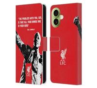 Head Case Designs Officially Licensed Liverpool Football Club Problem Big Bill Shankly Quotes Leather Wallet Case Compatible With Apple iPhone 17