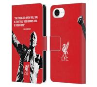 Head Case Designs Officially Licensed Liverpool Football Club Problem Big Bill Shankly Quotes Leather Wallet Case Compatible With Apple iPhone 16e