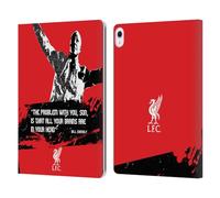 Head Case Designs Officially Licensed Liverpool Football Club Problem Medium Bill Shankly Quotes Leather Wallet Case Compatible With Apple iPad Air 13 2024/2025