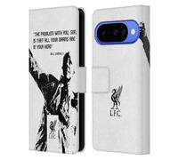 Head Case Designs Officially Licensed Liverpool Football Club Problem White Bill Shankly Quotes Leather Wallet Case Compatible With Google Pixel 10