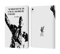 Head Case Designs Officially Licensed Liverpool Football Club Problem White Bill Shankly Quotes Leather Wallet Case Compatible With Apple iPad Air 13 2024/2025