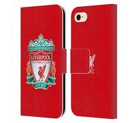 Head Case Designs Officially Licensed Liverpool Football Club Red 1 Crest 1 Leather Book Wallet Case Cover Compatible With Apple iPhone 7/8 / SE 2020 & 2022