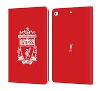 Head Case Designs Officially Licensed Liverpool Football Club Red 2 Crest 1 Leather Wallet Case Compatible With Apple iPad 9.7 2017 / iPad 9.7 2018