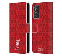 Head Case Designs Officially Licensed Liverpool Football Club Red Crest & Liverbird Patterns 1 Leather Book Wallet Case Cover Compatible With Galaxy A52 / A52s / 5G (2021)