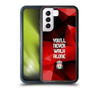 Head Case Designs Officially Licensed Liverpool Football Club Red Geo Plain Crest You'Ll Never Walk Alone Ultra-Armoured Shockproof Case [Military Grade] Compatible With Samsung Galaxy S21 5G