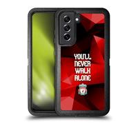 Head Case Designs Officially Licensed Liverpool Football Club Red Geo Plain Crest You'Ll Never Walk Alone Ultra-Armoured Shockproof Case [Military Grade] Compatible With Samsung Galaxy S21 FE 5G