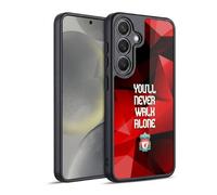 Head Case Designs Officially Licensed Liverpool Football Club Red Geo Plain Crest You'Ll Never Walk Alone Gel Armour Case [Military Grade Protection] Compatible With Samsung Galaxy S24 5G