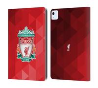 Head Case Designs Officially Licensed Liverpool Football Club Red Geometric 1 Crest 1 Leather Wallet Case Compatible With Apple iPad Air 11 2020/2022/2024/2025