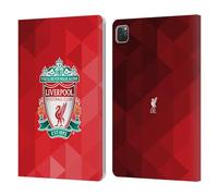 Head Case Designs Officially Licensed Liverpool Football Club Red Geometric 1 Crest 1 Leather Wallet Case Compatible With Apple iPad Pro 11 2020/2021 / 2022