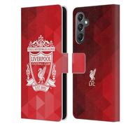 Head Case Designs Officially Licensed Liverpool Football Club Red Geometric 2 Crest 1 Leather Book Wallet Case Cover Compatible With Samsung Galaxy A25 5G