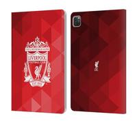 Head Case Designs Officially Licensed Liverpool Football Club Red Geometric 2 Crest 1 Leather Wallet Case Compatible With Apple iPad Pro 11 2020/2021 / 2022