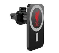 Head Case Designs Officially Licensed Liverpool Football Club Red Liverbird Logo Icon Magnetic Car Mount with Wireless 15W Fast Charging Compatible with MagSafe iPhone and Android Qi Devices (Black)