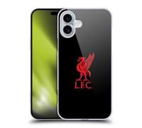 Head Case Designs Officially Licensed Liverpool Football Club Red Logo On Black Liver Bird Hard Back Case Compatible With Apple iPhone 16 Plus