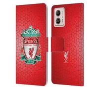 Head Case Designs Officially Licensed Liverpool Football Club Red Pixel 1 Crest 2 Leather Book Wallet Case Cover Compatible With Motorola Moto G53 5G