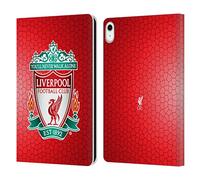 Head Case Designs Officially Licensed Liverpool Football Club Red Pixel 1 Crest 2 Leather Wallet Case Compatible With Apple iPad 10.9 2022/2025