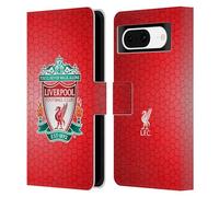 Head Case Designs Officially Licensed Liverpool Football Club Red Pixel 1 Crest 2 Leather Wallet Case Compatible With Google Pixel 8