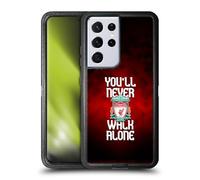 Head Case Designs Officially Licensed Liverpool Football Club Red Pixel Plain Crest You'Ll Never Walk Alone Ultra-Armoured Shockproof Case [Military Grade] Compatible With Samsung Galaxy S21 Ultra 5G