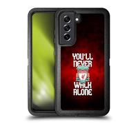 Head Case Designs Officially Licensed Liverpool Football Club Red Pixel Plain Crest You'Ll Never Walk Alone Ultra-Armoured Shockproof Case [Military Grade] Compatible With Samsung Galaxy S21 FE 5G