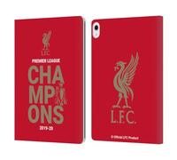 Head Case Designs Officially Licensed Liverpool Football Club Red Typography 2020 Champions Leather Wallet Case Compatible With Apple iPad Air 13 2024/2025