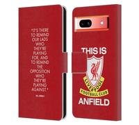 Head Case Designs Officially Licensed Liverpool Football Club Reminder Bill Shankly Quotes Leather Book Wallet Case Cover Compatible With Google Pixel 7a