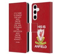 Head Case Designs Officially Licensed Liverpool Football Club Reminder Bill Shankly Quotes Leather Wallet Case Compatible With Samsung Galaxy S24+ 5G