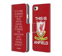 Head Case Designs Officially Licensed Liverpool Football Club Reminder Bill Shankly Quotes Leather Wallet Case Compatible With Apple iPhone 7/8 / SE 2020 & 2022