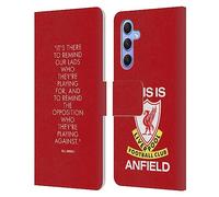 Head Case Designs Officially Licensed Liverpool Football Club Reminder Bill Shankly Quotes Leather Wallet Case Compatible With Samsung Galaxy A34 5G