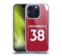 Head Case Designs Officially Licensed Liverpool Football Club Ryan Gravenberch 2025/26 Players Home Kit 2nd Group Gel Case [Military Grade Protection] Compatible With Apple iPhone 15 Pro