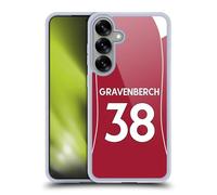 Head Case Designs Officially Licensed Liverpool Football Club Ryan Gravenberch 2025/26 Players Home Kit 2nd Group Gel Case [Military Grade Protection] Compatible With Samsung Galaxy S25+