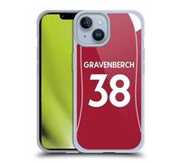 Head Case Designs Officially Licensed Liverpool Football Club Ryan Gravenberch 2025/26 Players Home Kit 2nd Group Gel Case [Military Grade Protection] Compatible With Apple iPhone 14