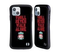 Head Case Designs Officially Licensed Liverpool Football Club Stencil Black Crest You'Ll Never Walk Alone Hybrid Case Compatible With Apple iPhone 14