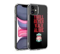Head Case Designs Officially Licensed Liverpool Football Club Stencil Black Crest You'Ll Never Walk Alone Gel Case [Military Grade Protection] Compatible With Apple iPhone 11