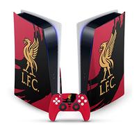 Head Case Designs Officially Licensed Liverpool Football Club Sweep Stroke Art Vinyl Faceplate Gaming Skin Decal Compatible With Sony PlayStation 5 PS5 Disc Edition Console & DualSense Controller