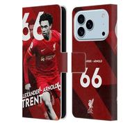Head Case Designs Officially Licensed Liverpool Football Club Trent Alexander-Arnold 2021/22 First Team Leather Wallet Case Compatible With Apple iPhone 17 Pro