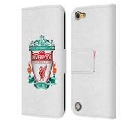 Head Case Designs Officially Licensed Liverpool Football Club White 1 Crest 1 Leather Book Wallet Case Cover Compatible With Apple iPod Touch 5G 5th Gen