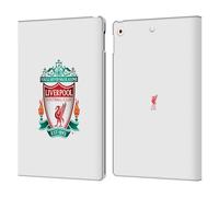 Head Case Designs Officially Licensed Liverpool Football Club White 1 Crest 1 Leather Wallet Case Compatible With Apple iPad 10.2 2019/2020/2021