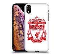 Head Case Designs Officially Licensed Liverpool Football Club White 2 Crest 1 Hard Back Case Compatible With Apple iPhone XR