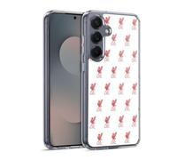 Head Case Designs Officially Licensed Liverpool Football Club White Crest & Liverbird Patterns 1 Gel Case [Military Grade Protection] Compatible with Samsung Galaxy S25 and Compatible with MagSafe