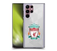 Head Case Designs Officially Licensed Liverpool Football Club White Geometric 1 Crest 1 Hard Back Case Compatible With Samsung Galaxy S22 Ultra 5G