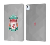 Head Case Designs Officially Licensed Liverpool Football Club White Geometric 1 Crest 1 Leather Wallet Case Compatible With Apple iPad Air 11 2020/2022/2024/2025