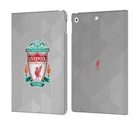 Head Case Designs Officially Licensed Liverpool Football Club White Geometric 1 Crest 1 Leather Wallet Case Compatible With Apple iPad 10.2 2019/2020/2021