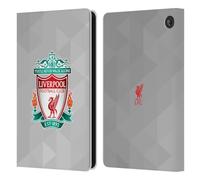Head Case Designs Officially Licensed Liverpool Football Club White Geometric 1 Crest 1 Leather Wallet Case Compatible With Amazon Fire 7 2022