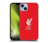 Head Case Designs Officially Licensed Liverpool Football Club White Logo In Red Liver Bird Hard Back Case Compatible With Apple iPhone 14 Plus