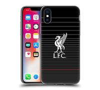 Head Case Designs Officially Licensed Liverpool Football Club White On Black Kit Liver Bird Soft Gel Case [Military Grade Protection] Compatible With Apple iPhone X/iPhone XS