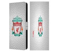 Head Case Designs Officially Licensed Liverpool Football Club White Pixel 1 Crest 2 Leather Wallet Case Compatible With Samsung Galaxy S25 FE