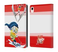 Head Case Designs Officially Licensed Looney Tunes Austria Daffy & Tweety Flag Graphics 1 Leather Wallet Case Compatible With Apple iPad mini (2021/2024)