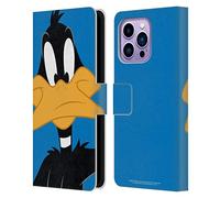 Head Case Designs Officially Licensed Looney Tunes Daffy Duck Characters Leather Wallet Case Compatible With Apple iPhone 14 Pro Max